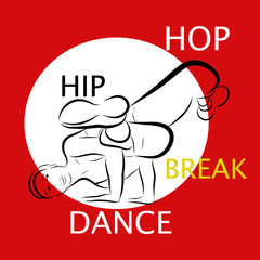 silhouette break dance et hip hop