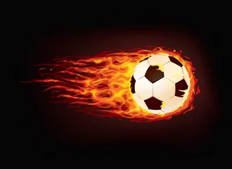 Photo sur Plexiglas Flamme Ballon de football