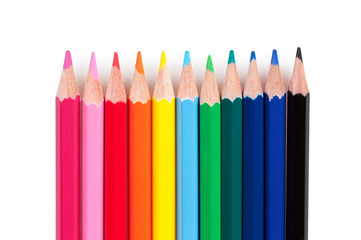 pencils, isolated on the white background.
