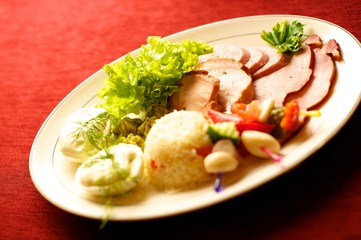 Tasty food on a table