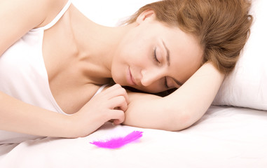 Obraz na płótnie Canvas sleeping woman