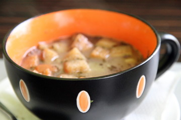 Homemade soup from the Czech republic Kutna Hora