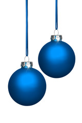 Blaue Weihnachtskugeln