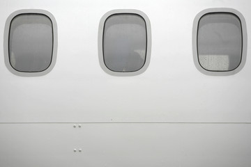 Row of plane windows