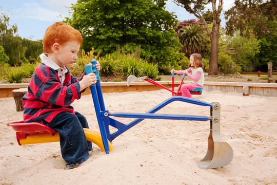 Kids playing in sandpit
