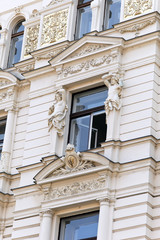 Obraz premium Prag, schön renovierte Häuser n der Altstadt