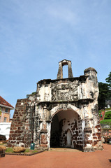 melaka historical place ancient building front gate
