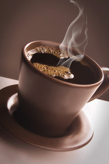 Kaffee Tasse dampfend