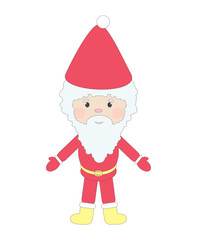 Vector illustration of Santa, isolated