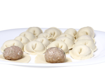 Siberian crude handmade dumplings