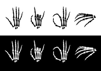 Set of hand anatomy.
