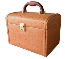 Brown leather box
