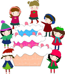 Children and cake