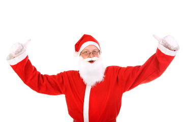 santa claus with hands up