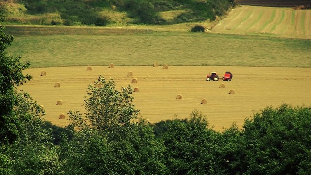 granjero arando tierra