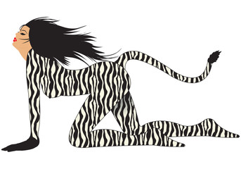 ragazza zebra