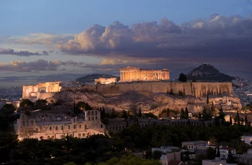 Tuinposter Acropolis monument in Greece © Pete Saloutos