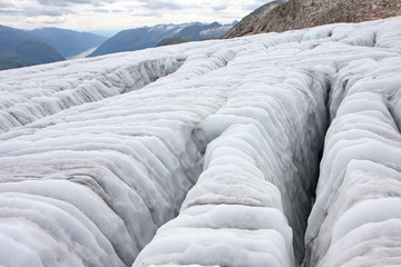 Fjord et glacier en Norvège