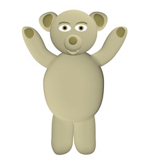 cute happy brown bear