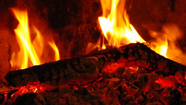 feu de chemin&eacute;e