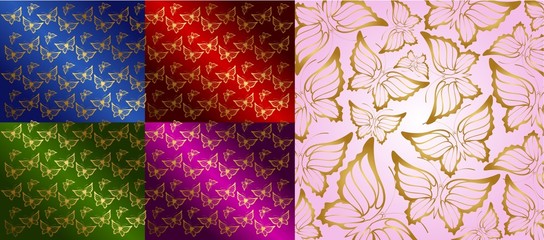 backgrounds vith butterfly silhouettes