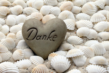 Herz mit der Aufschrift Danke