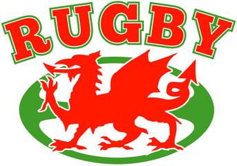 rugby ball wales dragon