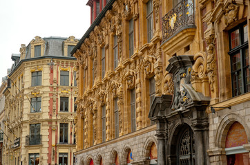 Fototapeta na wymiar fasada budynku, Lille