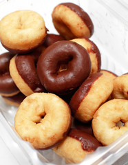 Box of mini chocolate donoughts