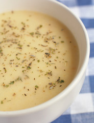 Haddock chowder with herb seasoning
