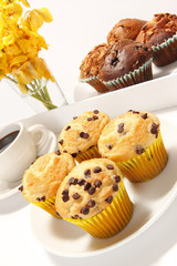 Assorted muffins and cupcakes breakfast