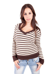 Fototapeta premium Young and beautiful woman posing