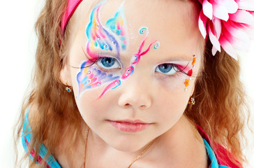 beautiful girl in a red dress