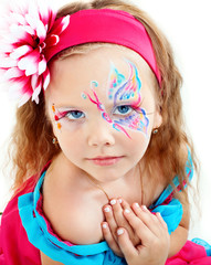 beautiful girl in a red dress