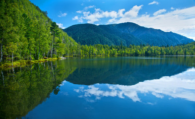 Fototapeta na wymiar mountain lake in summer