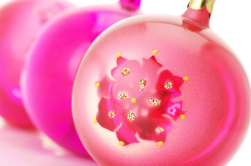 Pink Christmas balls