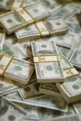 A pile of $10,000 bundled stacks