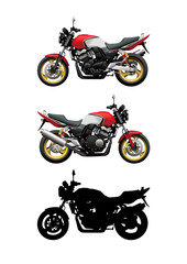 Fototapeta premium vector illustrations of motorcycle