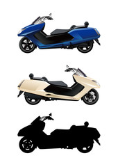 Vector illustrations of motorcycle