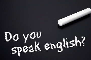 Tafel mit Do you speak english