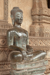 Buddha statue in temple at Laos.