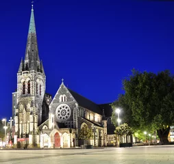Foto op Plexiglas Christchurch Cathedral, Nieuw-Zeeland © Waldteufel