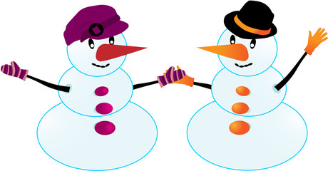 Pair of snowmen