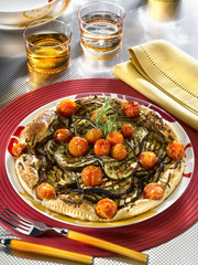 tarte à l'aubergine et aux tomates - puff of eggplant