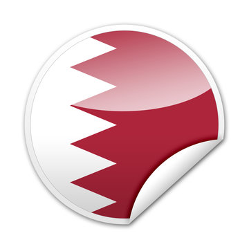 Pegatina bandera Bahrein con reborde