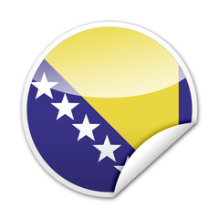 Pegatina bandera Bosnia Herzegovina con reborde