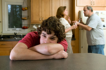 Son suffers as parents fight