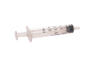 hypodermic syringe isolated