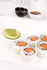 sushi on the plate
