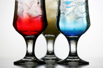 Colored cocktails